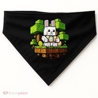 Easter Gamer Bunny Pixel Rabbit USA-Made Doggie Bandana thumb 0