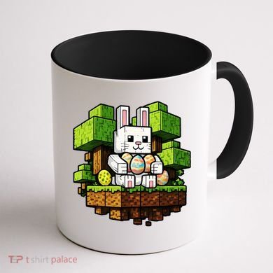 Easter Gamer Bunny Pixel Rabbit Coffee Mug back