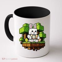 Easter Gamer Bunny Pixel Rabbit Coffee Mug thumb 0