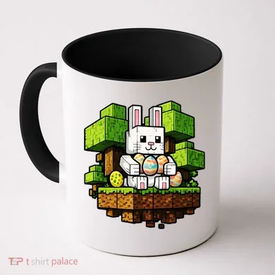 Easter Gamer Bunny Pixel Rabbit Coffee Mug