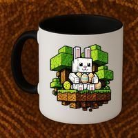 Easter Gamer Bunny Pixel Rabbit Coffee Mug thumb 2