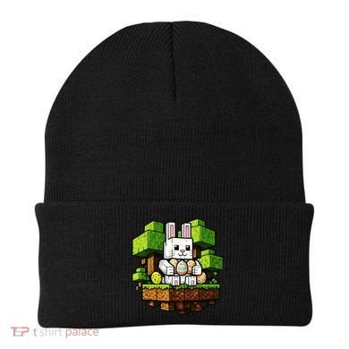 Easter Gamer Bunny Pixel Rabbit Beanie