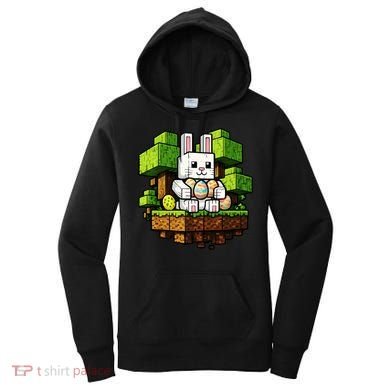 Easter Gamer Bunny Pixel Rabbit Women's Hoodie