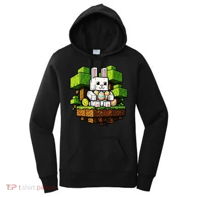 Easter Gamer Bunny Pixel Rabbit Women's Hoodie