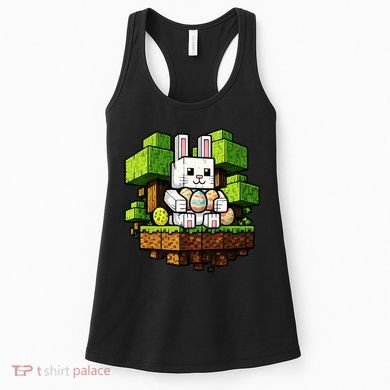 Easter Gamer Bunny Pixel Rabbit Women's Tank Top