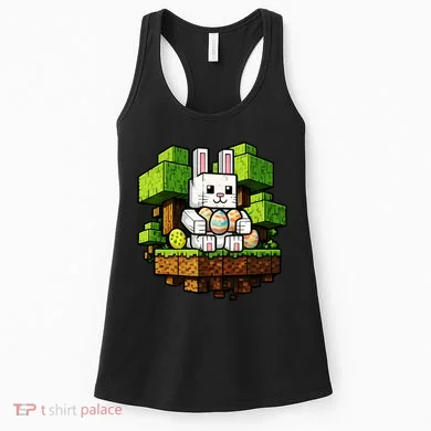 Easter Gamer Bunny Pixel Rabbit Women's Tank Top