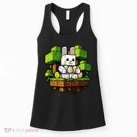 Easter Gamer Bunny Pixel Rabbit Women's Tank Top thumb 0