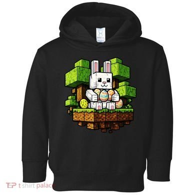 Easter Gamer Bunny Pixel Rabbit Toddler Hoodie
