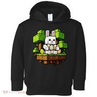 Easter Gamer Bunny Pixel Rabbit Toddler Hoodie thumb 0