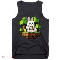 Easter Gamer Bunny Pixel Rabbit Tank Top thumb 0