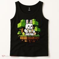 Easter Gamer Bunny Pixel Rabbit Tank Top thumb 2