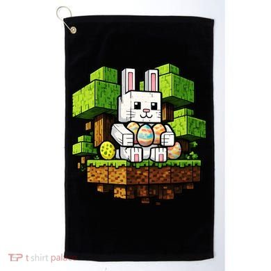 Easter Gamer Bunny Pixel Rabbit Golf Towel