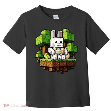 Easter Gamer Bunny Pixel Rabbit Toddler T-Shirt
