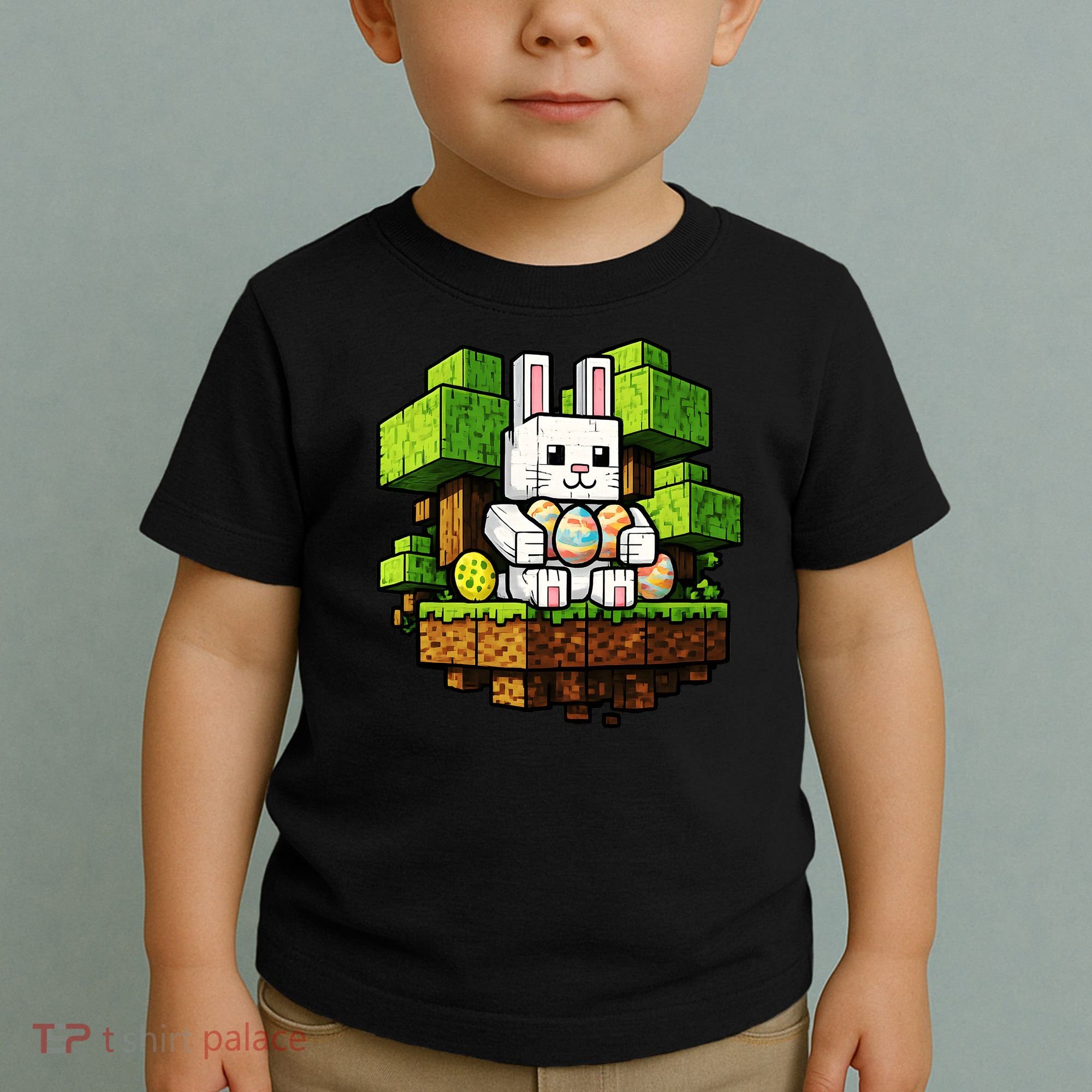 Easter Gamer Bunny Pixel Rabbit Toddler T-Shirt