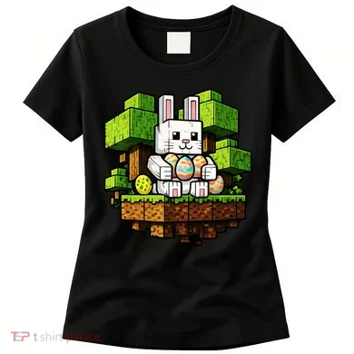 Easter Gamer Bunny Pixel Rabbit Women's T-Shirt