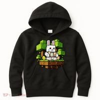 Easter Gamer Bunny Pixel Rabbit Kids Hoodie thumb 0