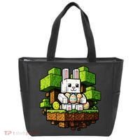 Easter Gamer Bunny Pixel Rabbit Tote Bag thumb 0