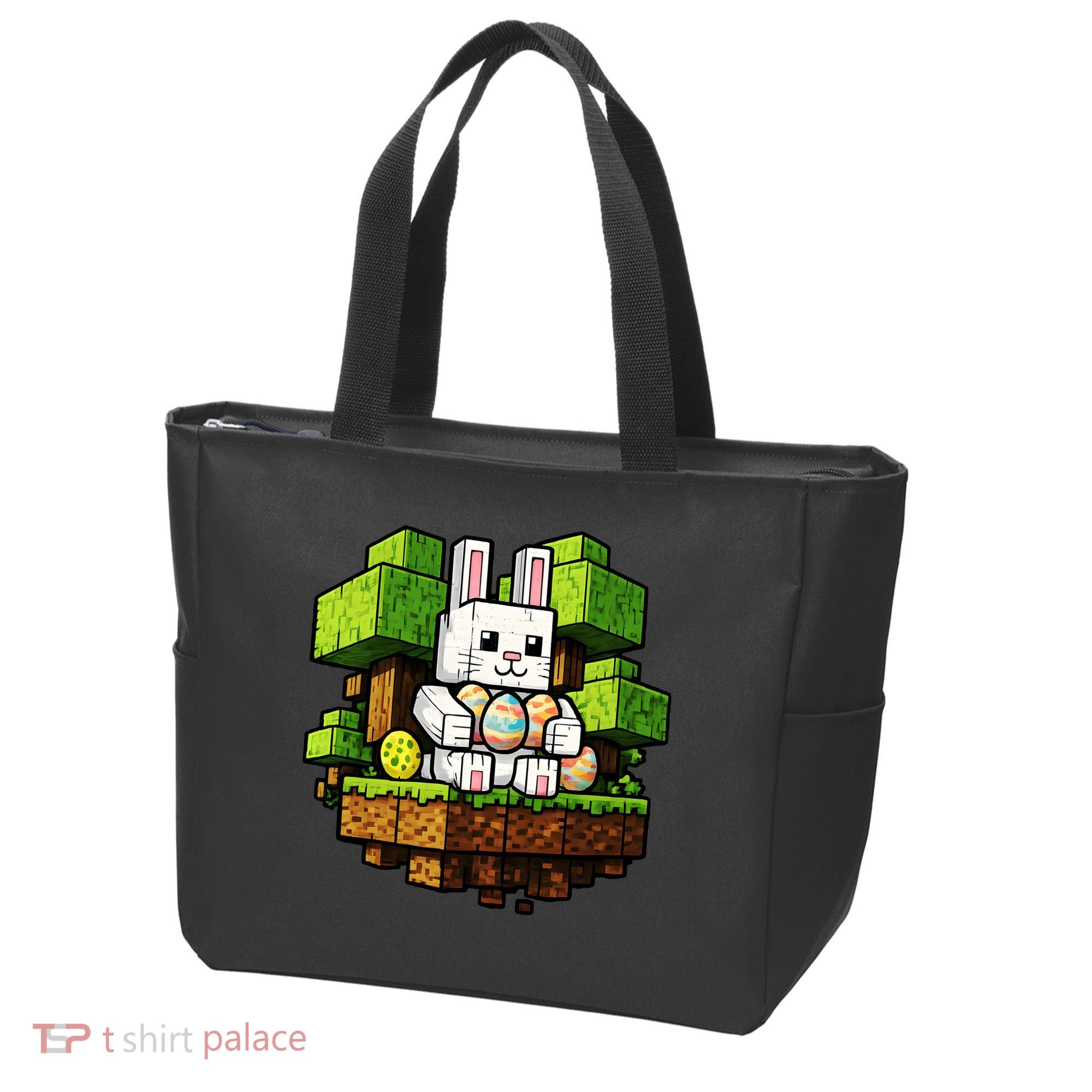 Easter Gamer Bunny Pixel Rabbit Tote Bag