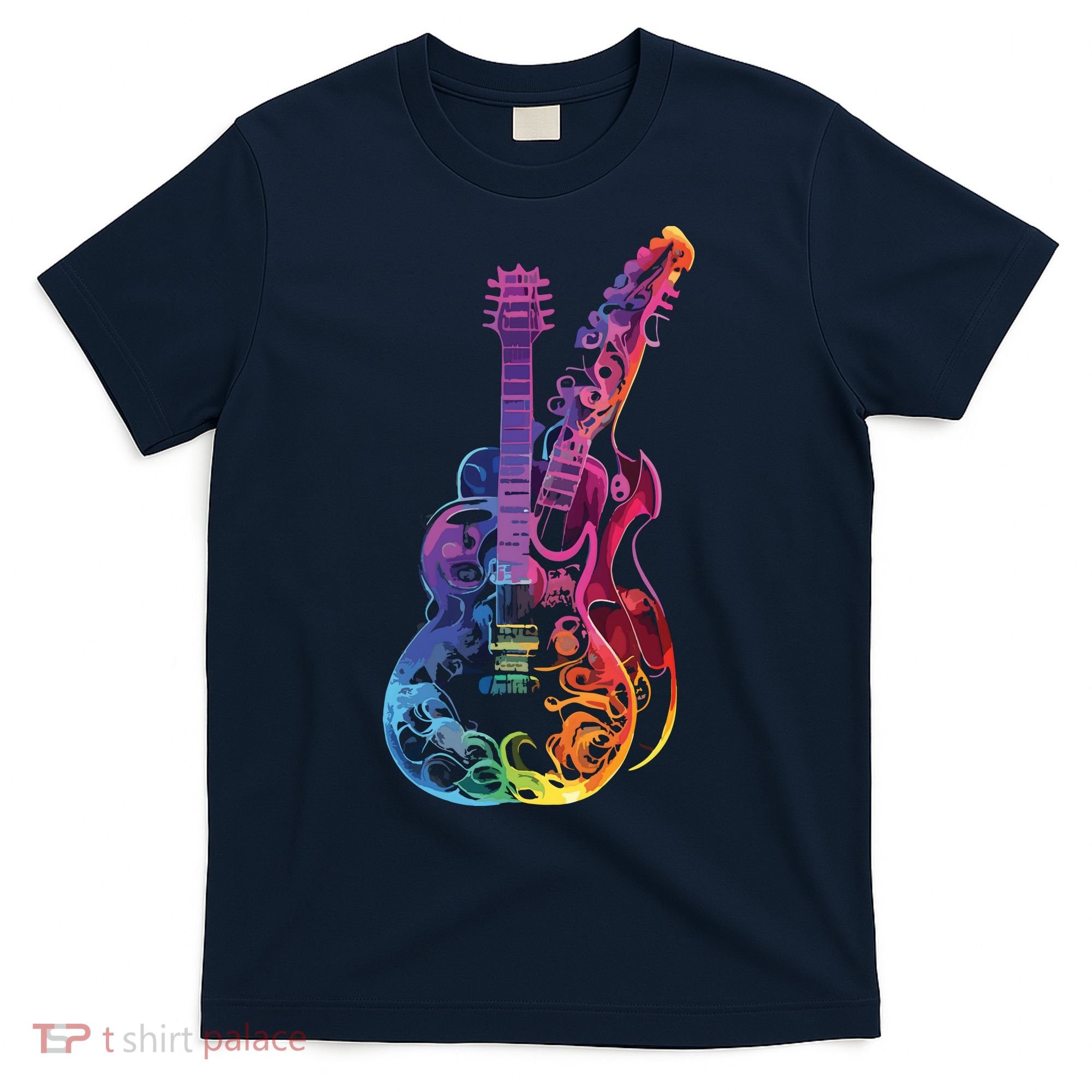 Electric Guitar Colors Colorful Musician Guitar Gift For Guitar Player T-Shirt