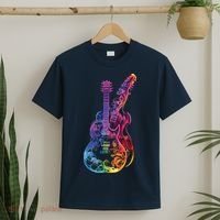 Electric Guitar Colors Colorful Musician Guitar Gift For Guitar Player T-Shirt thumb 2