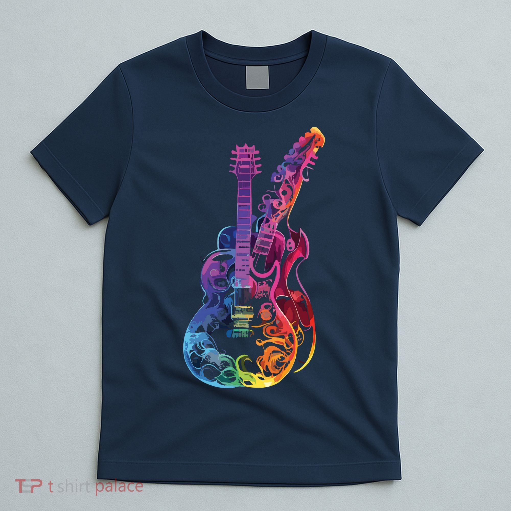 Electric Guitar Colors Colorful Musician Guitar Gift For Guitar Player T-Shirt