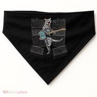 Electric Guitar Cat Amps Monitors Amplified Rockin Kitty USA-Made Doggie Bandana thumb 0