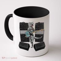 Electric Guitar Cat Amps Monitors Amplified Rockin Kitty Coffee Mug thumb 0