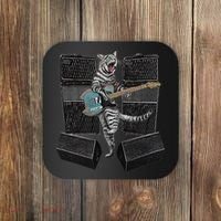 Electric Guitar Cat Amps Monitors Amplified Rockin Kitty Coaster thumb 0