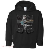 Electric Guitar Cat Amps Monitors Amplified Rockin Kitty Toddler Hoodie thumb 0