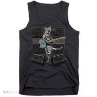 Electric Guitar Cat Amps Monitors Amplified Rockin Kitty Tank Top thumb 0