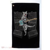 Electric Guitar Cat Amps Monitors Amplified Rockin Kitty Golf Towel thumb 0