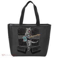 Electric Guitar Cat Amps Monitors Amplified Rockin Kitty Tote Bag thumb 0