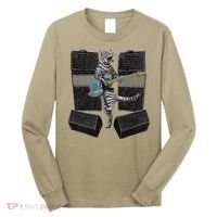 Electric Guitar Cat Amps Monitors Amplified Rockin Kitty Long Sleeve Shirt thumb 0