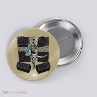 Electric Guitar Cat Amps Monitors Amplified Rockin Kitty Button thumb 0