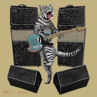 Electric Guitar Cat Amps Monitors Amplified Rockin Kitty Kids T-Shirt thumb 2
