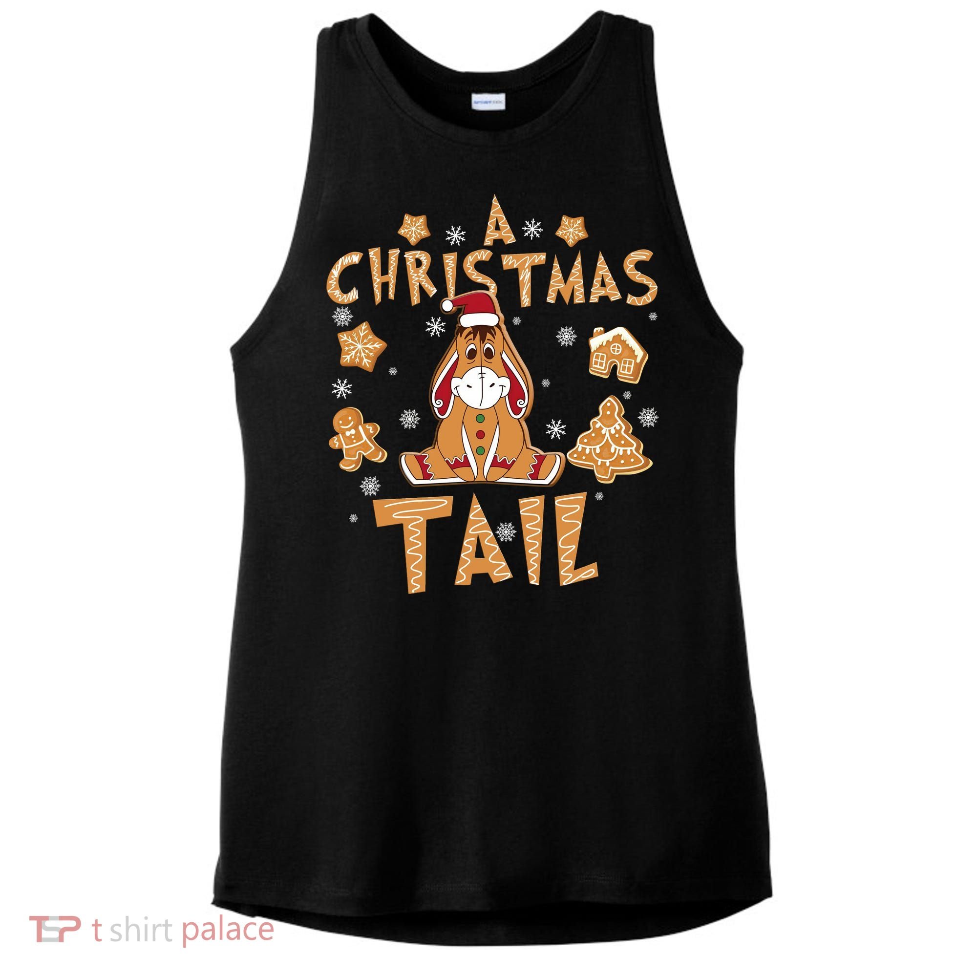 Eeyore Gingerbread Christmas Eeyore Gingerbread Ladies PosiCharge Tri-Blend Wicking Tank
