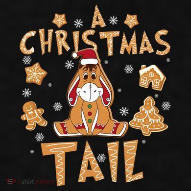 Eeyore Gingerbread Christmas Eeyore Gingerbread Ladies PosiCharge Tri-Blend Wicking Tank