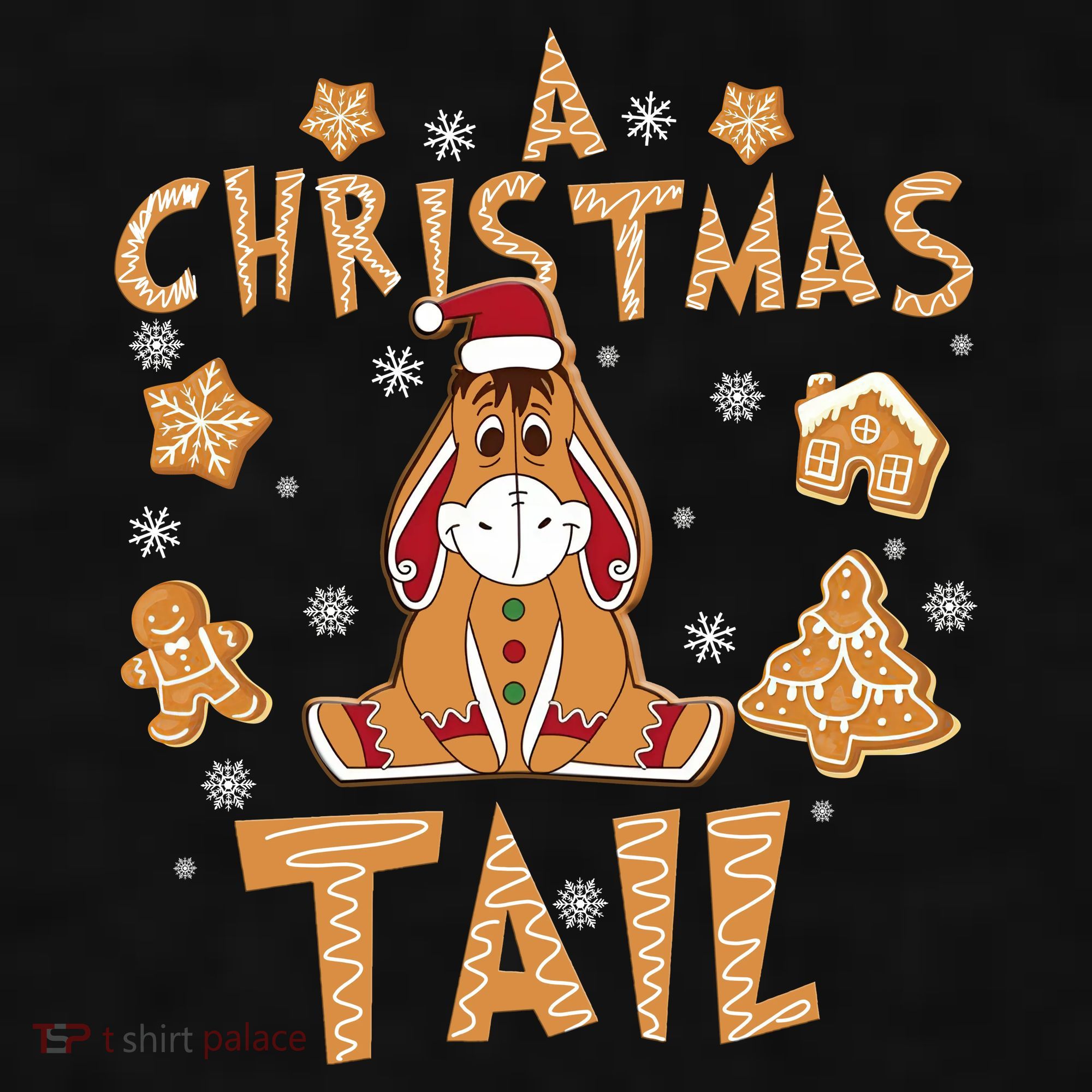 Eeyore Gingerbread Christmas Eeyore Gingerbread Ladies PosiCharge Tri-Blend Wicking Tank