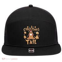 Eeyore Gingerbread Christmas Eeyore Gingerbread 7 Panel Mesh Trucker Snapback Hat thumb 0