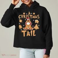 Eeyore Gingerbread Christmas Eeyore Gingerbread Ladies Heavyweight Boxy Pullover Hoodie thumb 0