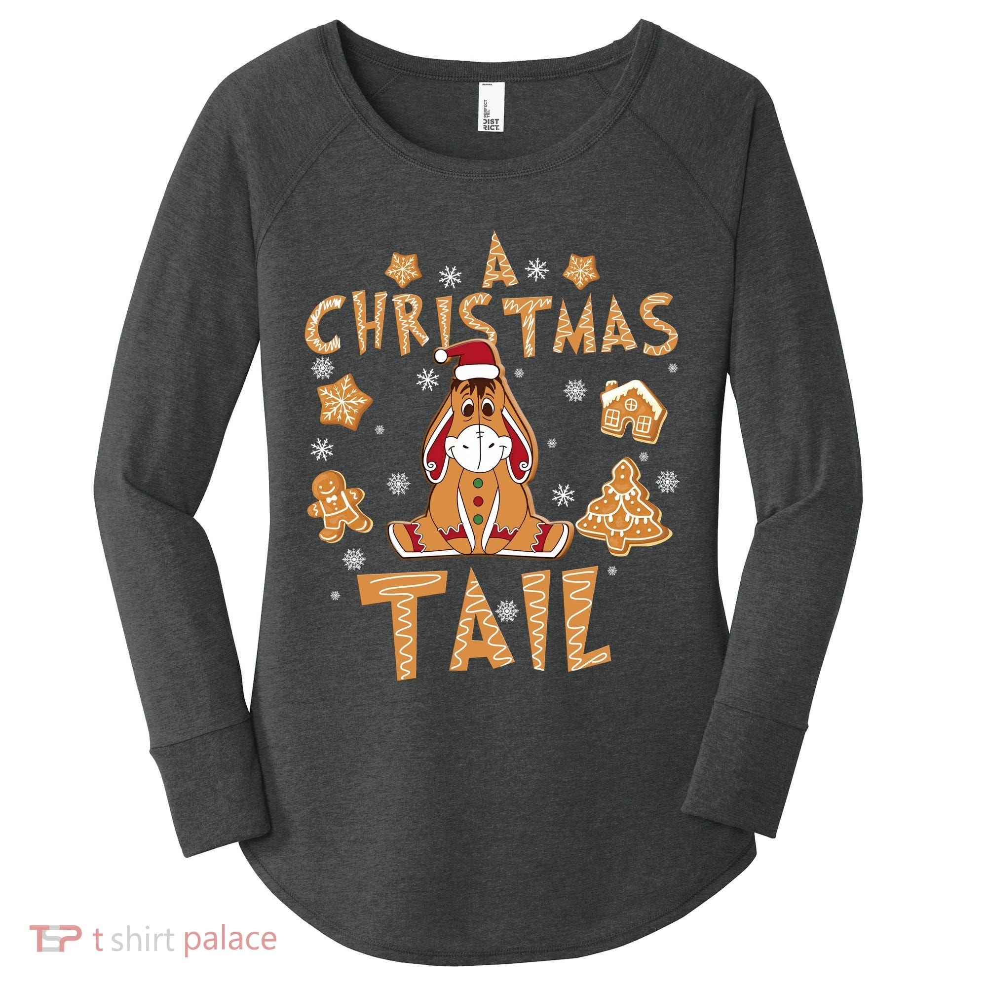 Eeyore Gingerbread Christmas Eeyore Gingerbread Women's Perfect Tri Tunic Long Sleeve Shirt