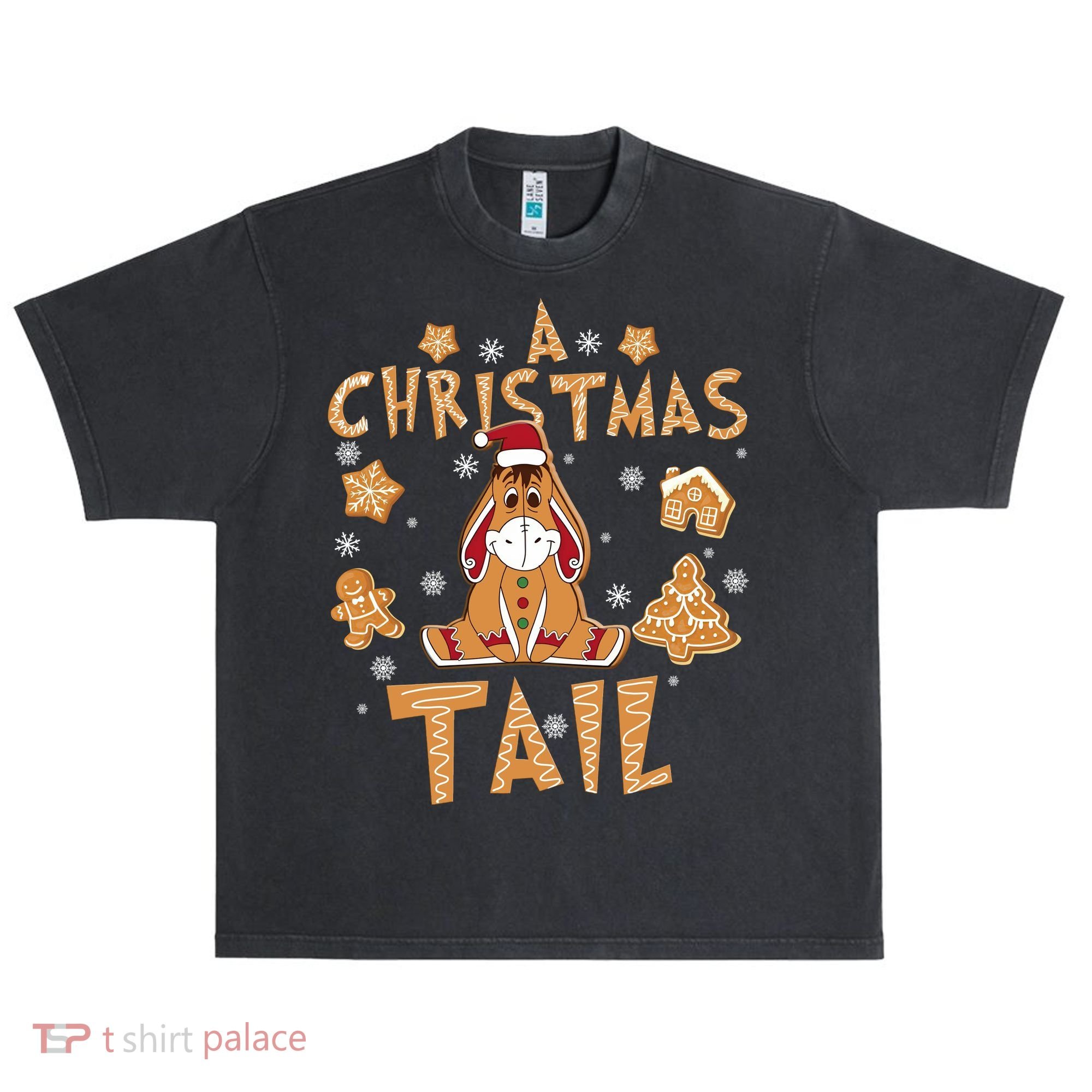 Eeyore Gingerbread Christmas Eeyore Gingerbread Urban Oversized Heavyweight T-Shirt