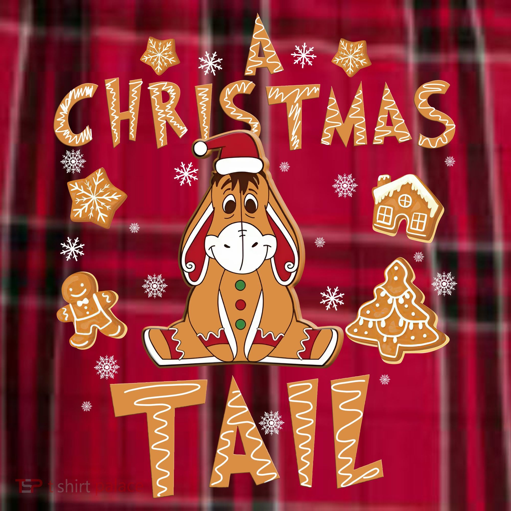 Eeyore Gingerbread Christmas Eeyore Gingerbread Men's Flannel Plaid Pajama Pants