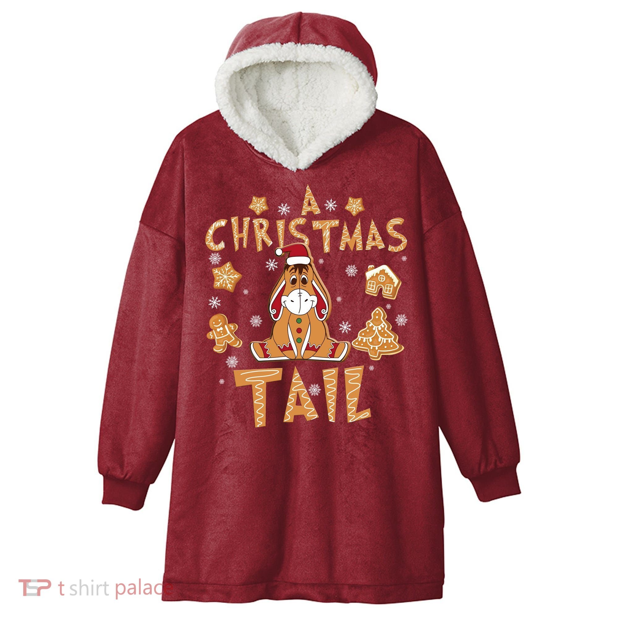 Eeyore Gingerbread Christmas Eeyore Gingerbread Hooded Wearable Blanket