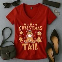 Eeyore Gingerbread Christmas Eeyore Gingerbread Women's V-Neck T-Shirt thumb 2