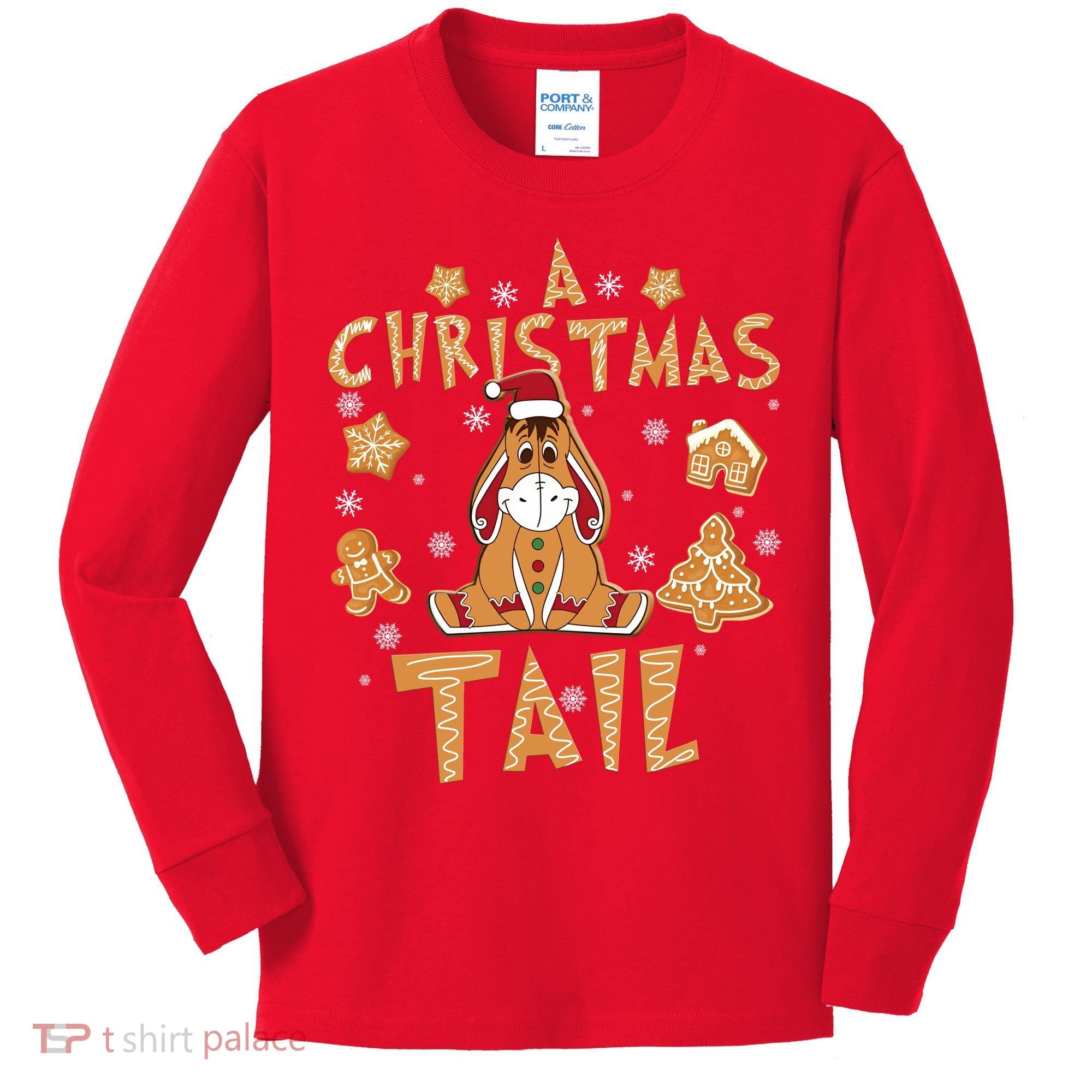 Eeyore Gingerbread Christmas Eeyore Gingerbread Kids Long Sleeve Shirt