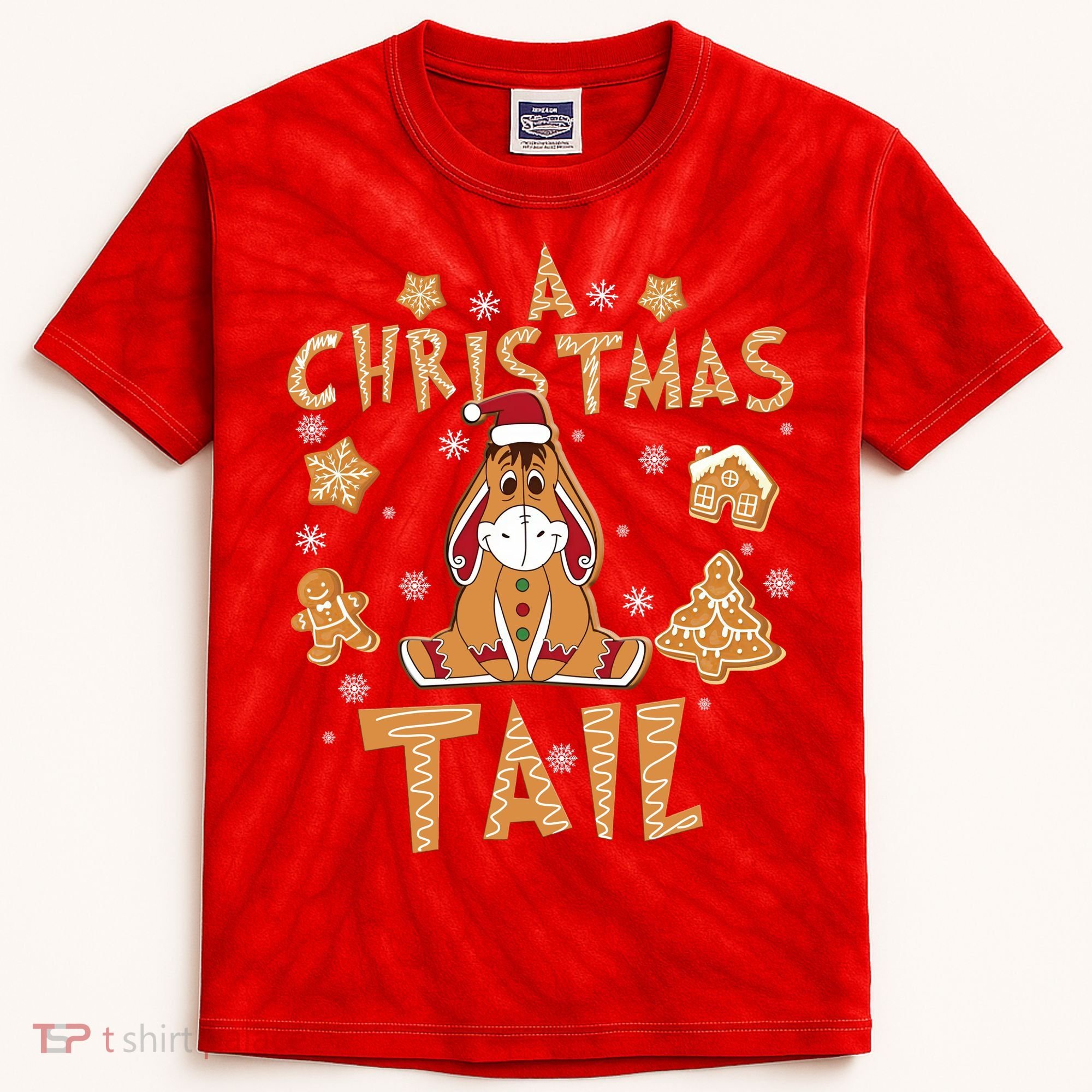 Eeyore Gingerbread Christmas Eeyore Gingerbread Kids Tie-Dye T-Shirt
