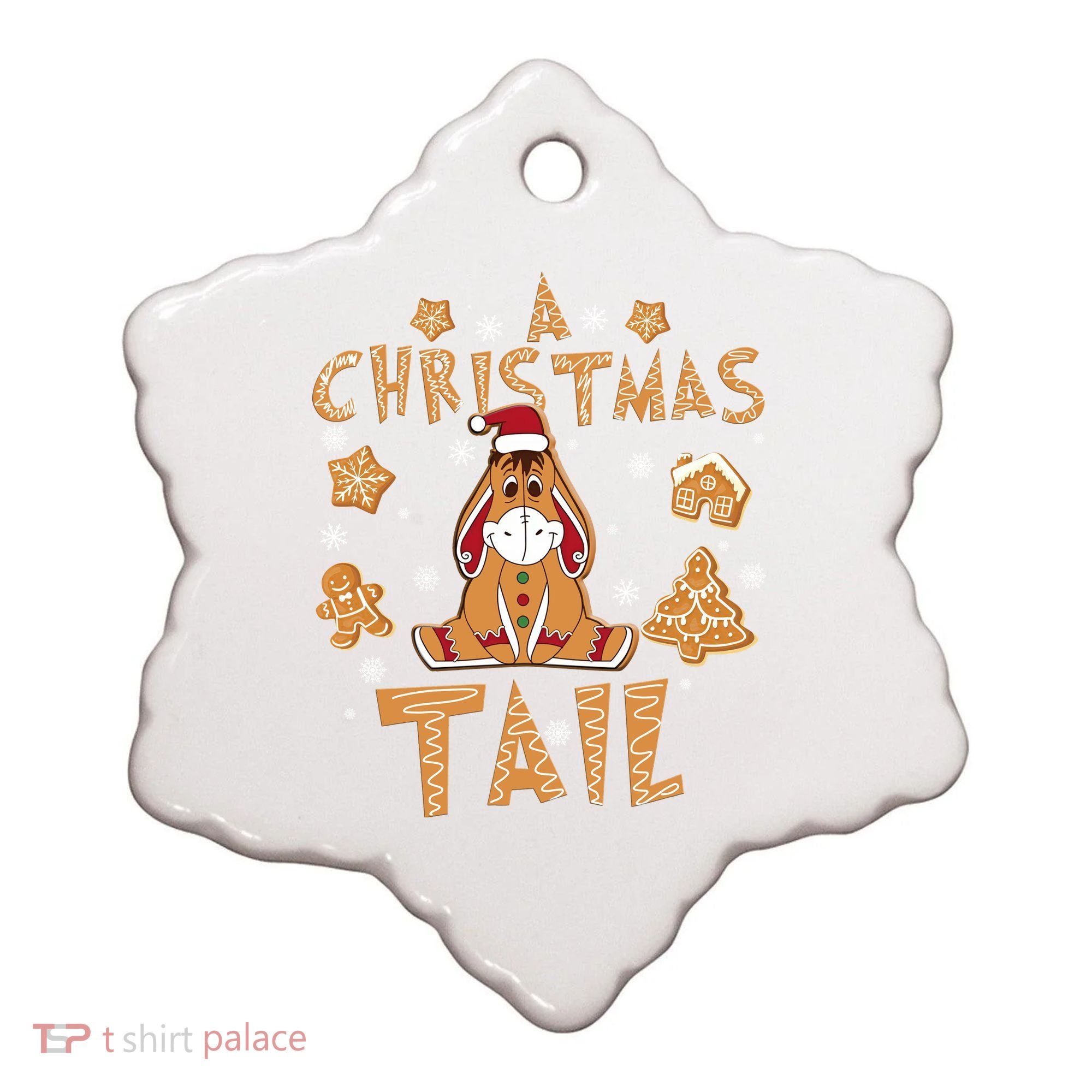 Eeyore Gingerbread Christmas Eeyore Gingerbread Ceramic Ornament