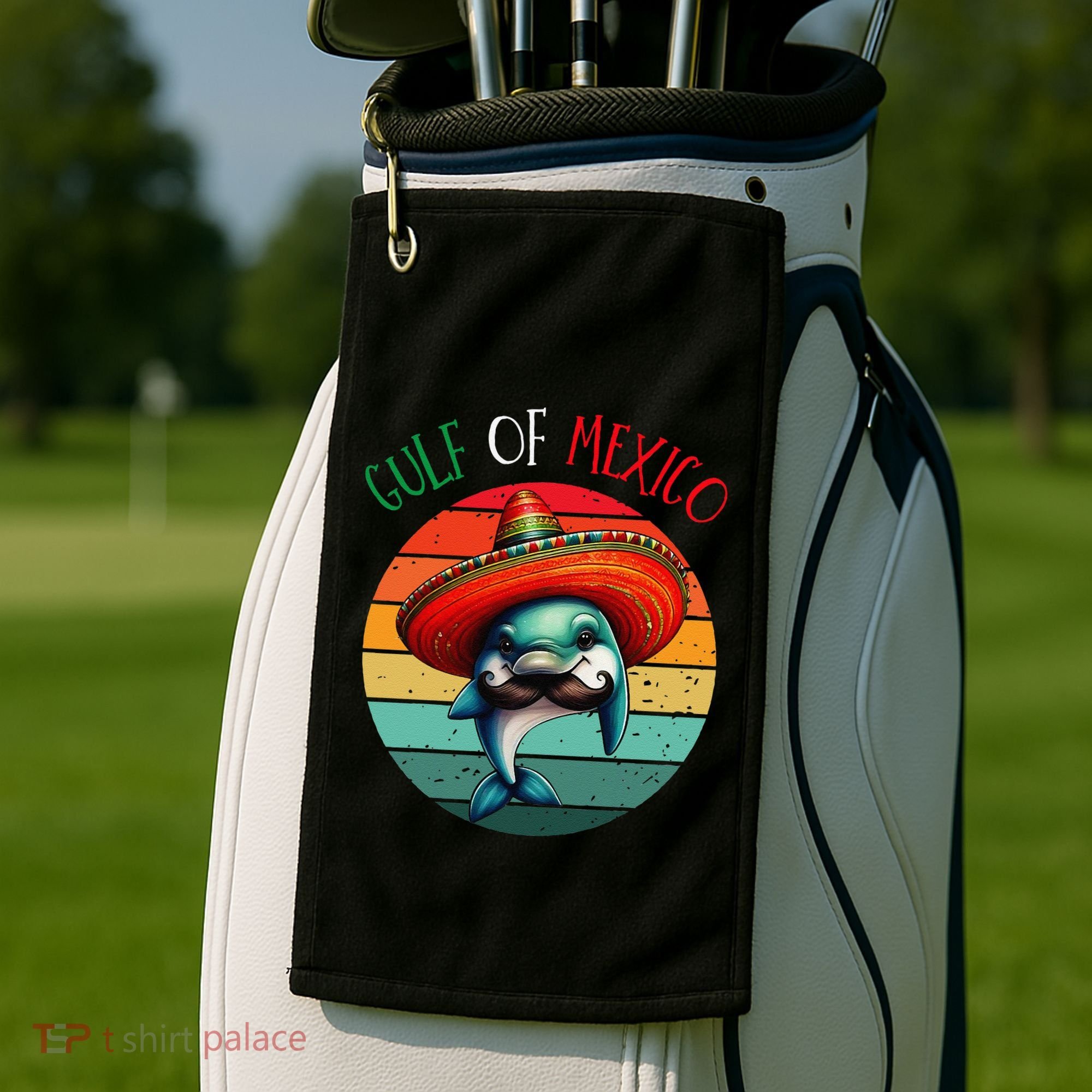 El Golfo De MéXico Dolphin Gulf Of Mexico Golf Towel