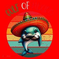 El Golfo De MéXico Dolphin Gulf Of Mexico Santa Hat thumb 1